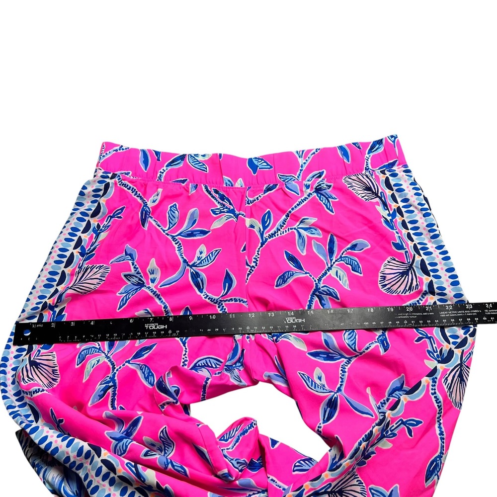 Lilly Pulitzer Bal Harbour Palazzo Pants Pink Blue Elephant Floral Print XL - Picture 11 of 14